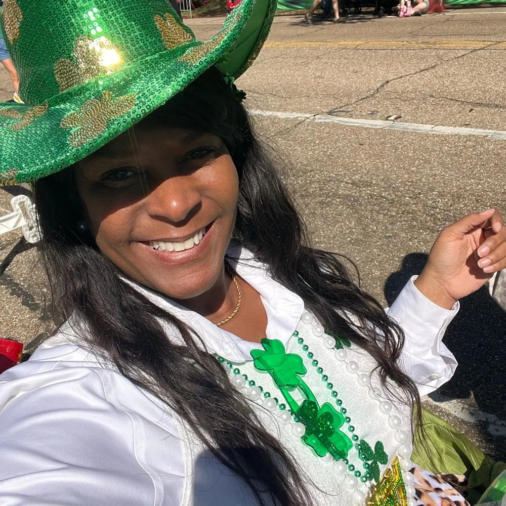 Green Sequin Shamrock Party Hat